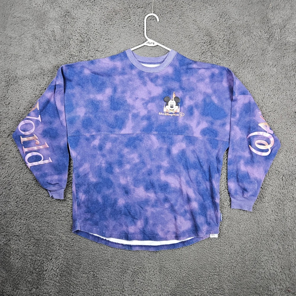 Walt Disney World 50th Anniversary Spirit Jersey‎ Purple Tie Dye Mickey Large